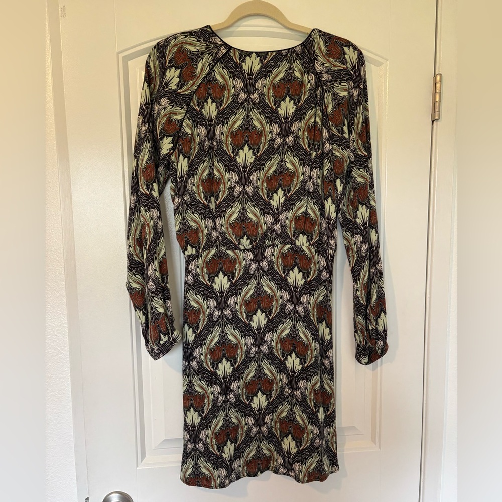 Zara Basic Long Sleeved Floral Patterned Dress Si… - image 4